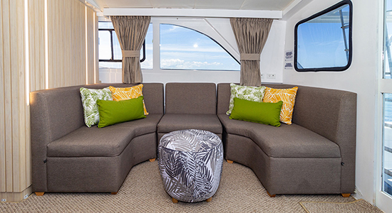 Main area living room Galaxy Daily Tour Galapagos
